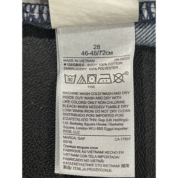 Gap 1969 Original Best Girlfriend Short Embroidered accent Size 28 (waist) - Picture 7 of 10